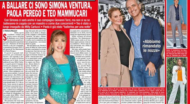 Ballando con le stelle, Milly Carlucci esagera: «Simona Ventura e il futuro marito in pista insieme a Paola Perego e Teo Mammucari»