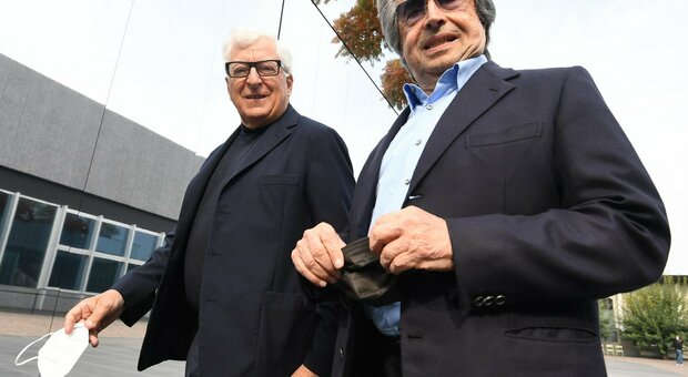 Riccardo Muti (a destra) con Patrizio Bertelli, patron di Prada