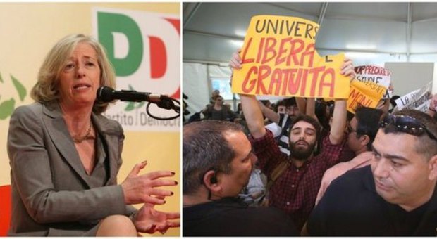 Bologna, il ministro Giannini contestata alla Festa dell’Unità