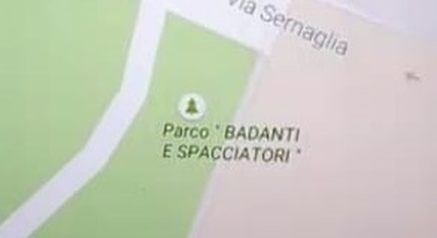 "Parco badanti e spacciatori": così il giardino ha cambiato nome su Google Maps