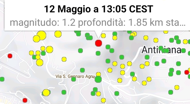 Campi Flegrei, terremoto con epicentro alla Solfatara