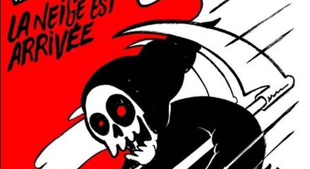 Charlie Hebdo fa satira sulla slavina, la morte sugli sci: "La neve è arrivata"