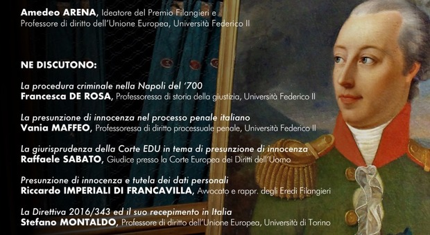 Premio Filangieri e incontro sulla presunzione d'innocenza alla Federico II di Napoli