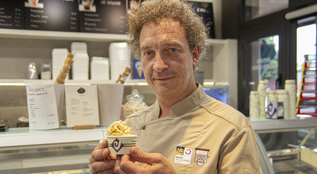 Il gelatiere di Ormelle Stephane Buosi che con il suo gelato allo sbatudin ha riscoperto un’antica ricetta della tradizione veneto-pordenonese.