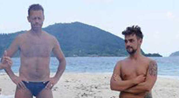 Rocco e Valerio sull'isola