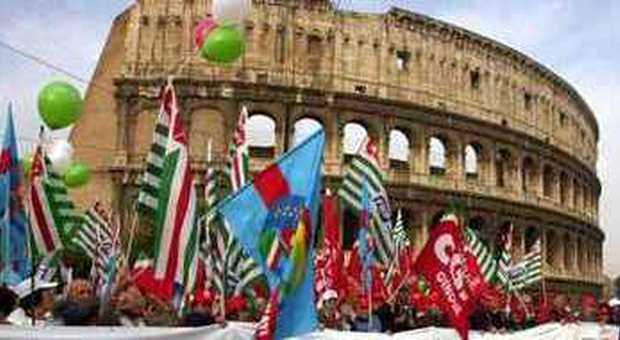 Manifestazione di pensionati a Roma