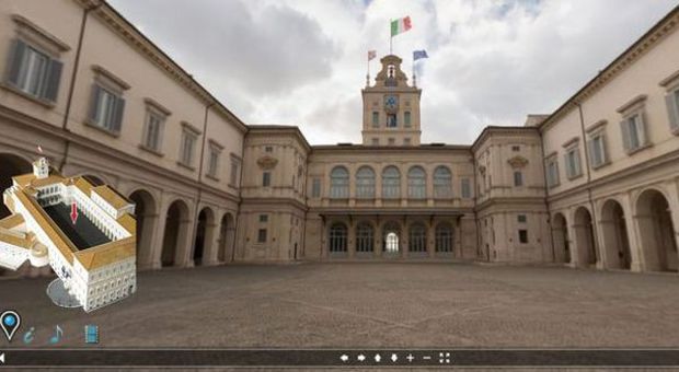 Quirinale, on line il tour virtuale della residenza del Presidente della Repubblica