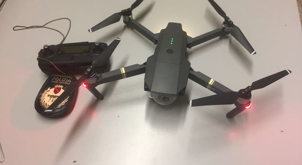 Il drone sequestrato dai vigili al Colosseo