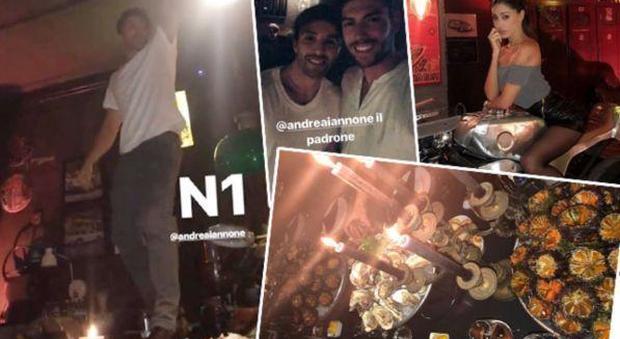 Belen, scatenata notte afrodisiaca con Ignazio Moser e Andrea Iannone: balli sui tavoli e ostriche