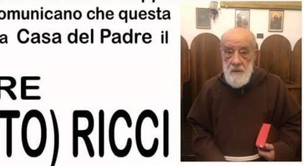 Morto padre Egidio Ricci, il dolore del comico Gabriele Cirilli