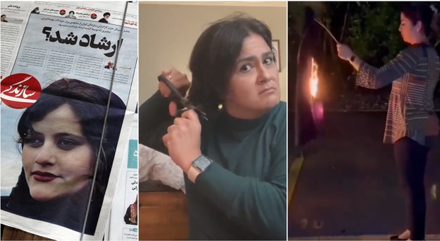 Mahsa, 22 anni, picchiata a morte dalla polizia in Iran: le donne si tagliano i capelli e bruciano il velo hijab. Proteste in strada