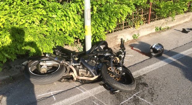 La Ducati Monster dopo l'incidente