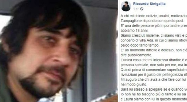Francesco Zampaglione in carcere per rapina, l'amico Riccardo Sinigallia: «Spiegherà lui stesso se e quando vorrà»