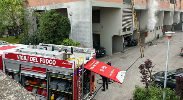 Udine. Incendio in una palazzina