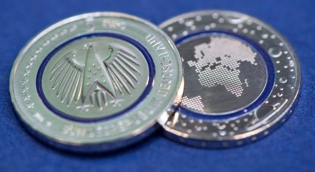 La nuova moneta da cinque euro debutta giovedì in Germania
