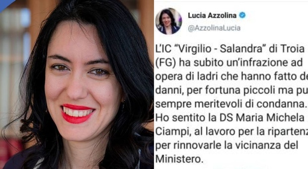 Lucia Azzolina, la gaffe della ministra dell'Istruzione su twitter: utilizza "infrazione" al posto di "effrazione".