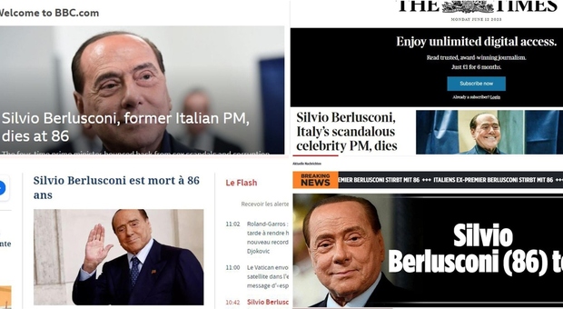 Morto Silvio Berlusconi, l'addio della stampa estera: «Uomo di spettacolo che ha sconvolto la politica e la cultura italiana»