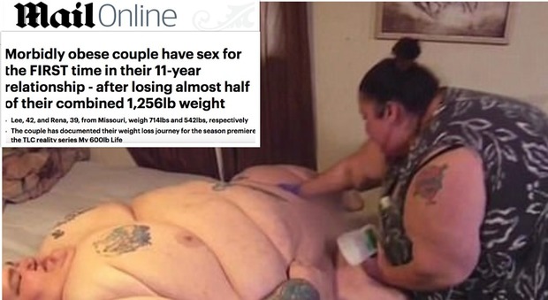 Coppia di obesi pesa 570 chili in due, perde metà del peso e riesce a fare sesso: "Lo abbiamo fatto per la prima volta"