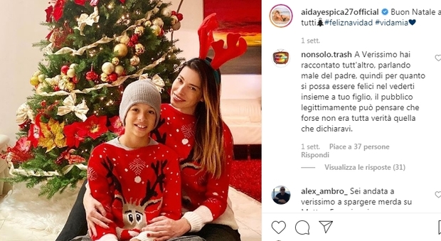 Aida Yespica, su Instagram la foto con Aron: «Matteo Ferrari me l'ha dato per un giorno solo»