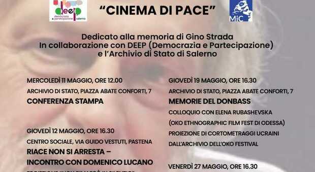 «Cinema di Pace» omaggio a Gino Strada, tre appuntamenti per dire «no» alla guerra