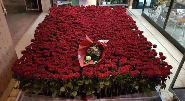 Regala alla fidanzata 1.250 rose rosse, una per ogni giorno insieme