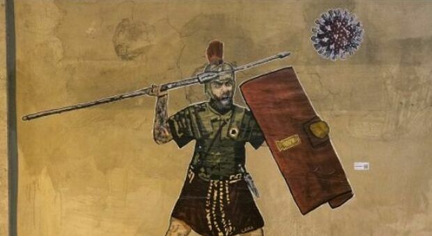 De Rossi combatte contro il Covid: ecco il murale della street artist Laika