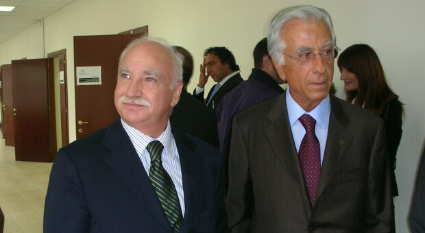 Ormanni, a destra, con l'ex presidente del tribunale di Rieti Bresciano alla cerimonia di Poggio Mirteto