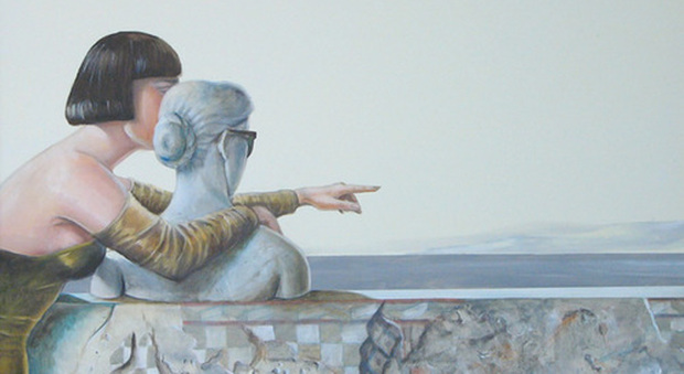 L opera Ankon 1 della pittrice Patrizia Calovini