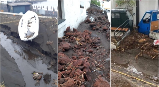 Nubifragio a Stromboli, colata di pietre e fango Sindaco: «Colpa dell'incendio causato da fiction»