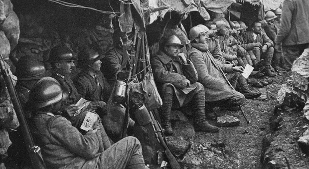 Soldati in trincea durante il conflitto del 1915-18