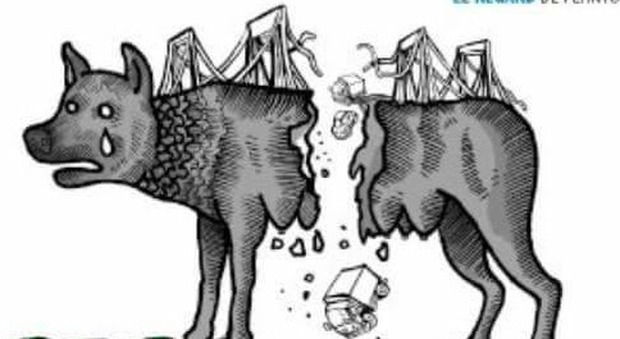Genova, la vignetta di Le Monde indigna il web: il significato, però, è diverso da ciò che potrebbe sembrare