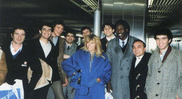 Giulio Melilla (qui con Amanda Lear) negli anni '80