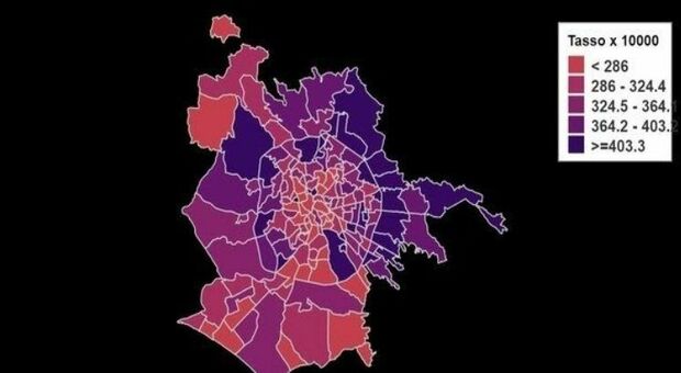 Roma, la mappa del contagio: in "zona rossa" dalla Garbatella al Centro Storico