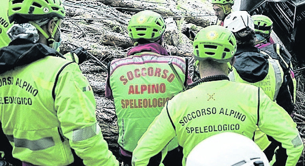 Intervento del soccorso alpino nell'Agordino