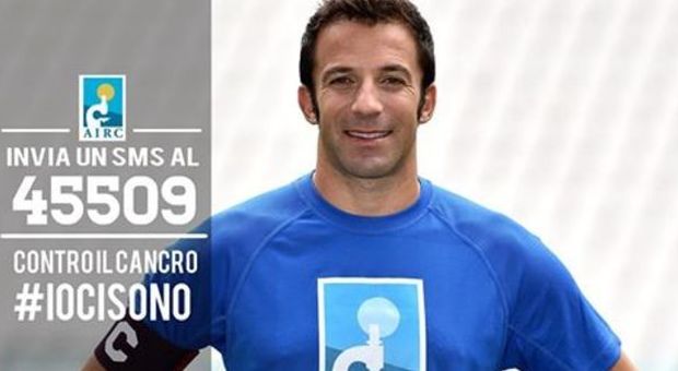 Vip e social per beneficenza, Del Piero (testimonial Airc) il più amato