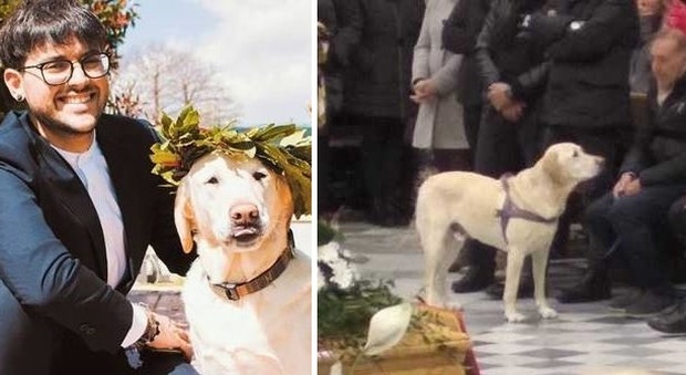 Genzano, anche il cane Marley ai funerali del 25enne morto sull'A1