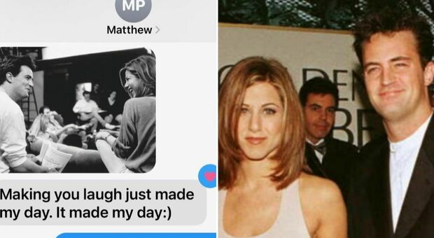 Jennifer Aniston pubblica uno degli ultimi messaggi di Matthew Perry: «Farti ridere dà senso alle mie giornate»