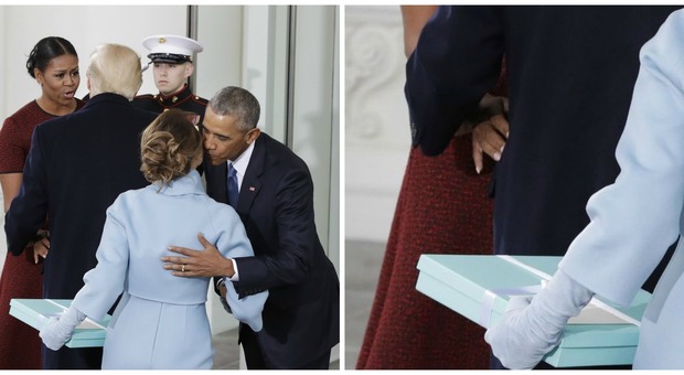 Melania Trump porta un regalo a Michelle Obama, ma nessuno sa dove metterlo