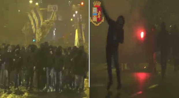 I tifosi festeggiano i 119 anni della Lazio, tensione con la polizia a Prati