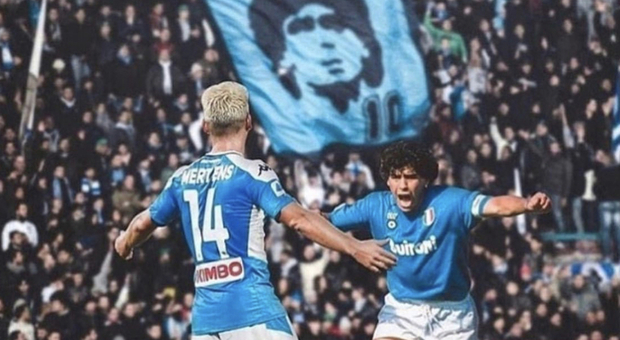 Napoli, Dries più di Maradona fa festa sui social: «Che notte!»