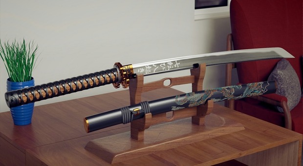 Una katana, la spada tradizionale dei samurai