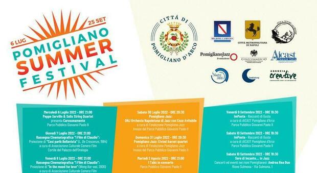 «Pomigliano Summer Festival 2022», tra gli ospiti Peppe Servilo, Enzo Avitabile e Roberto Saviano