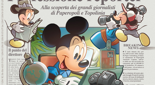 Topi fotografi e paperi reporter: "Topolino" pubblica un numero speciale dedicato al giornalismo