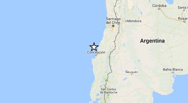 Cile, forte scossa di terremoto sulla costa: magnitudo 6.1