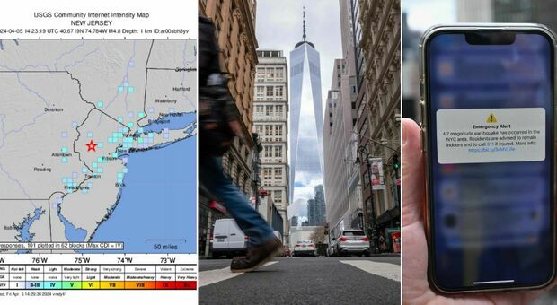 Terremoto a New York, scossa 4.8 nel New Jersey avvertita anche nella Grande Mela