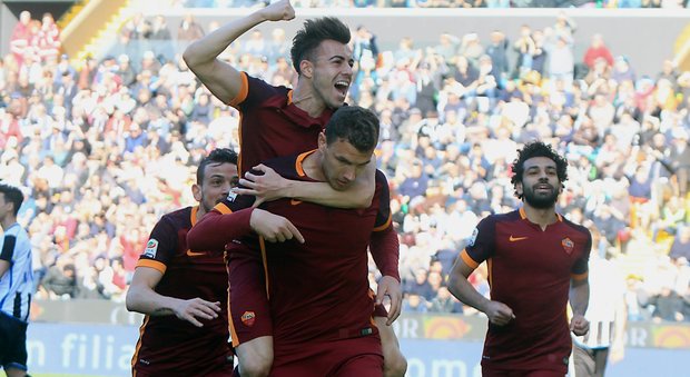 Udinese-Roma 1-2 Dzeko e Florenzi regalano l'ottava vittoria consecutiva