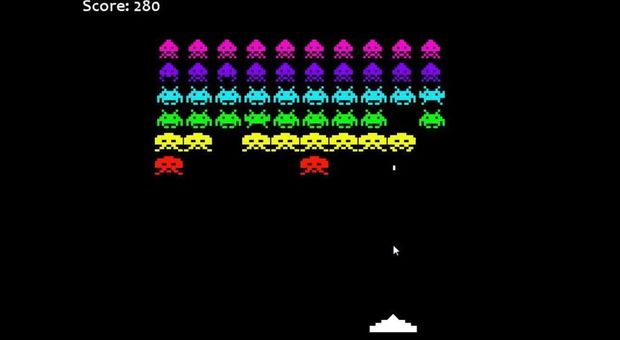 Schermata di Space Invaders