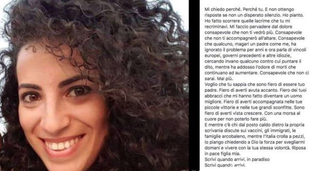 Marta Danisi, l'orribile bufala della lettera del padre scritta alla figlia morta a Genova