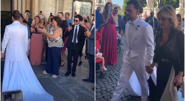 Valerio Scanu si è sposato a Roma, nozze con Luigi Calcara in Campidoglio: l'abito bianco e l'emozione di amici e parenti