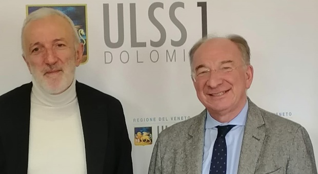 Il responsabile del dipartimento di prevenzione Sandro Cinquetti e il commissario dell'Ulss 1 Dolomiti Giuseppe Dal Ben